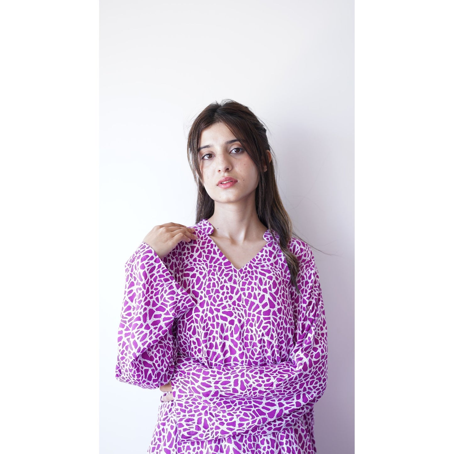 Violet Mosaic Kurta Set