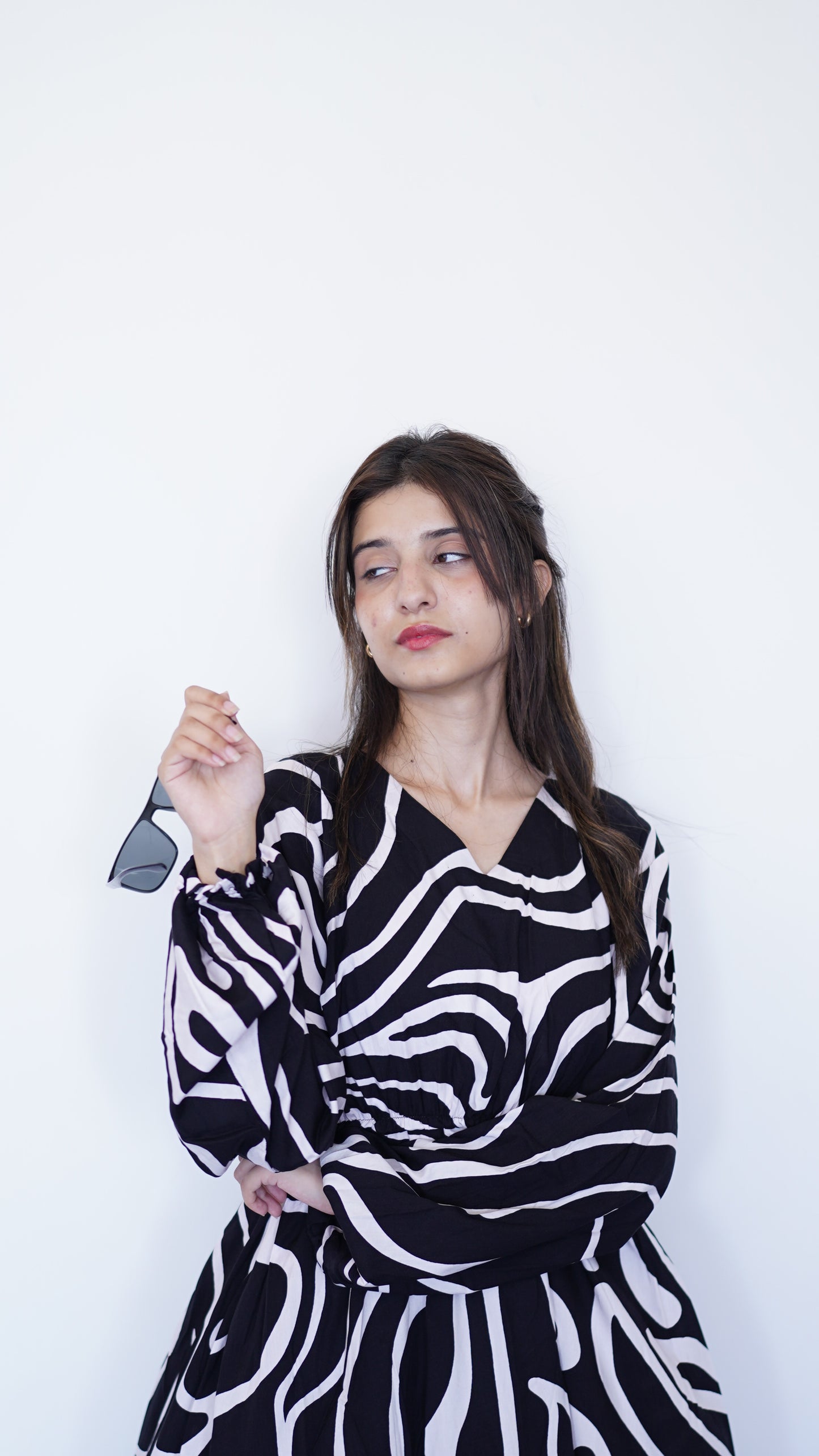 Zebra Wave Maxi Dress