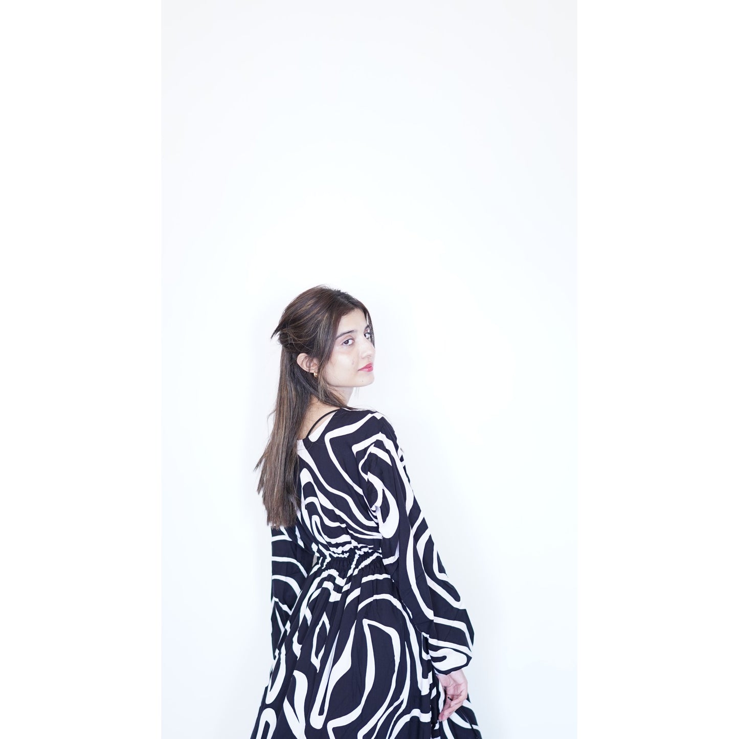 Zebra Wave Maxi Dress