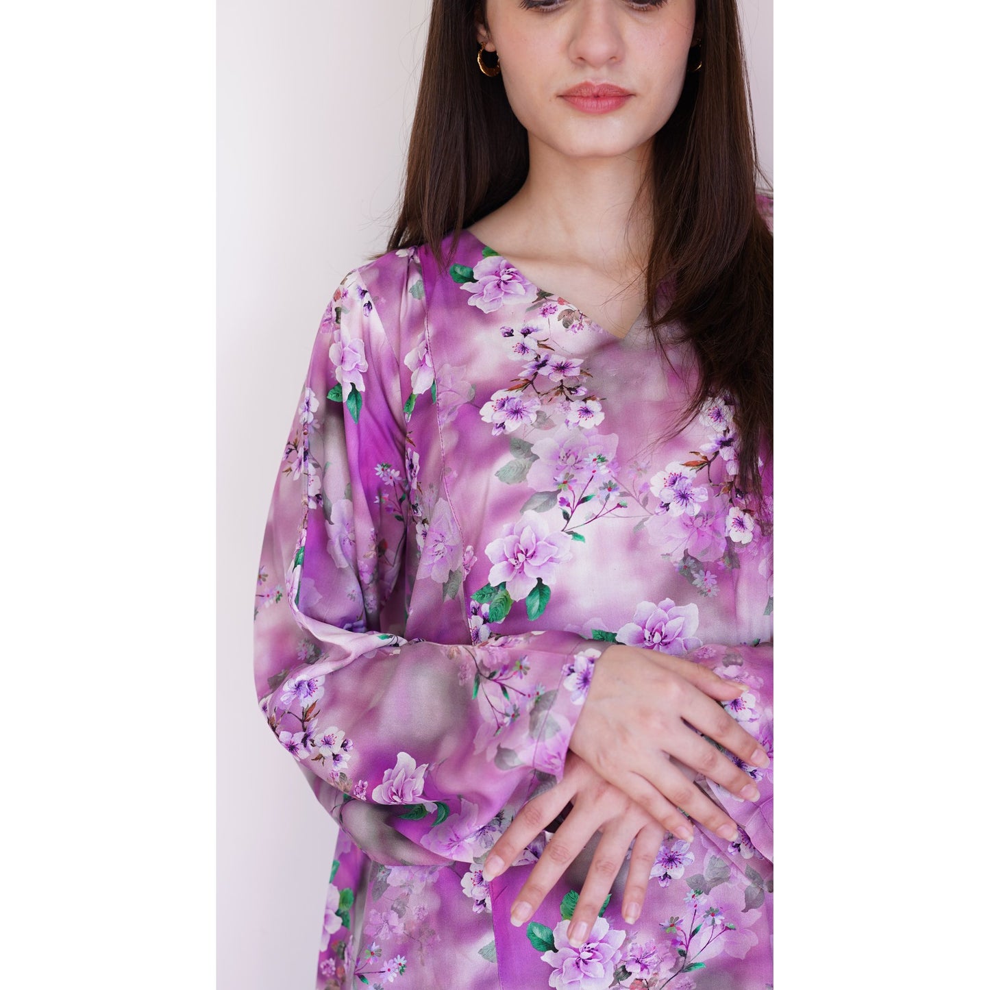 Lavender Blossom Kurta Set