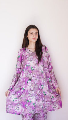 Lavender Blossom Kurta Set